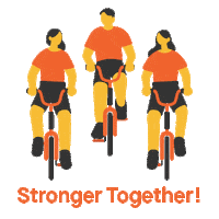 Stronger Together Sticker by Cycling Matters