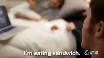 I'm eating sandwich.