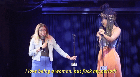 jessica williams time of the month GIF by 2 Dope Queens Podcast