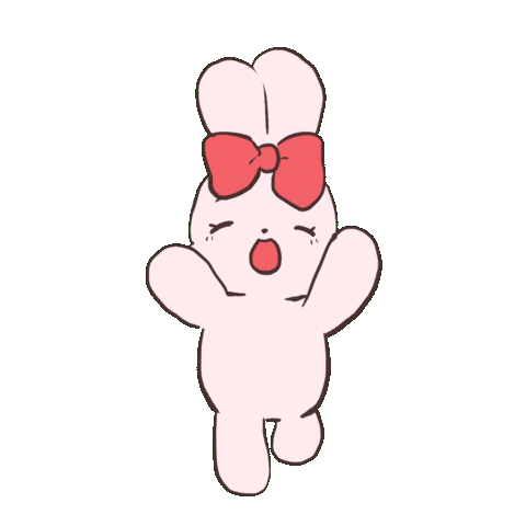 mochietomaruzou giphyupload run rabbit かわいい Sticker