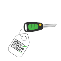 brumdrivingschool key keys birmingham keyring Sticker