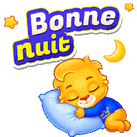 Good Night Francais Sticker by Lucas and Friends by RV AppStudios