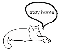 Cat Stay Home Sticker