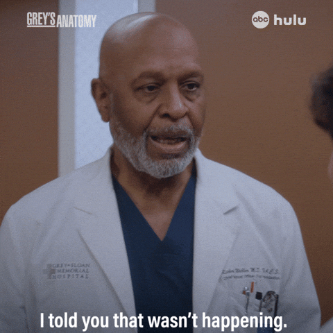 Not Happening Greys Anatomy GIF by ABC Network