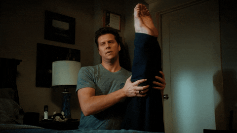 yoga legs GIF by Angie Tribeca