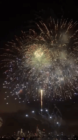 New Year's Eve Fireworks Light Up Sydney Sky