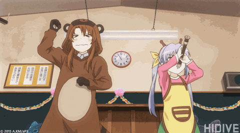 HIDIVE giphyupload anime cute animals GIF