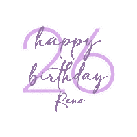 Happy Birthday Reno Sticker