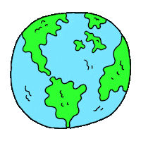 Planet Earth World Sticker by Russell Taysom