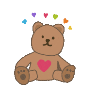 Teddy Bear Love Sticker by aizastbf