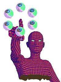 3D Eyes Sticker by badblueprints