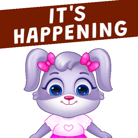 Excited Here We Go Sticker by Lucas and Friends by RV AppStudios