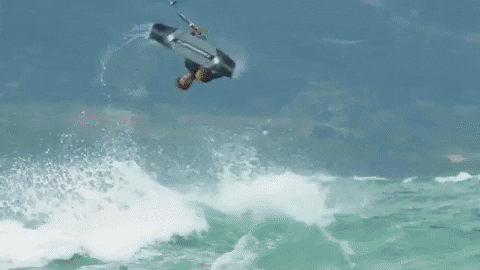 giphygifmaker fun ocean tricks kiteboarding GIF