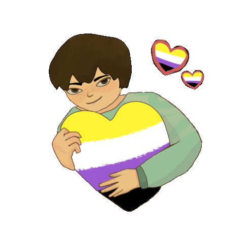 Proud Heart Sticker by Contextual.Matters