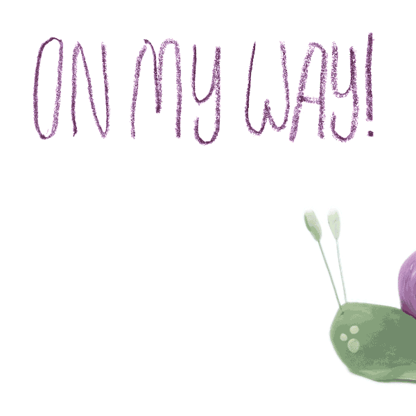 snailsandquailsart giphyupload stop motion on my way coming Sticker