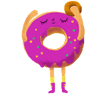 Happy Donut Sticker by curly_mads