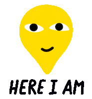 Here I Am Smile Sticker by pirogart