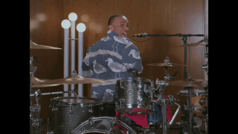 drumming 80's GIF