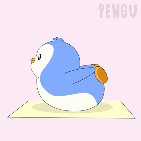 Workout Penguin GIF by Pudgy Memez