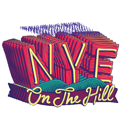 nyeonthehill festival new years eve music festival gippsland Sticker