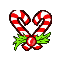 Candy Canes Christmas Love Sticker