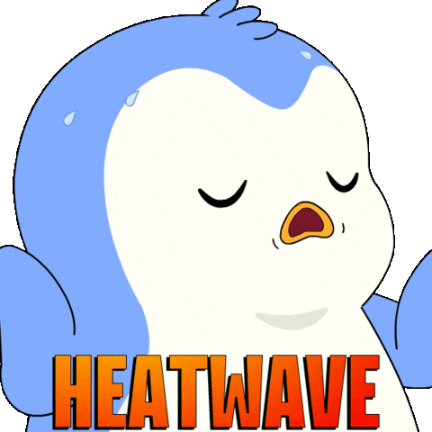 Summer Sweating Sticker by Pudgy Penguins