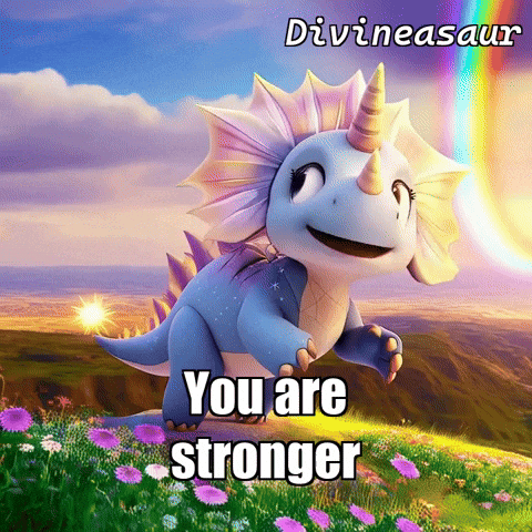 Rainbow Flower GIF by Divineasaur