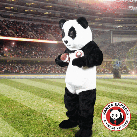 OfficialPandaExpress dance football robot happy dance GIF