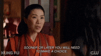 You will need to make a choice
