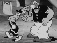 angry olive oyl GIF