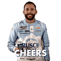 Ross Chastain Cheers Sticker by Busch Beer