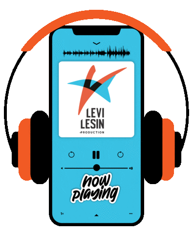 LeviLesinProductions music listen levi now playing Sticker