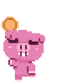 SteveKstickers pixel money pixel art pig Sticker