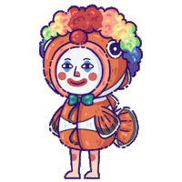 Happy Clown Fish Sticker