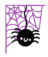 Spider Web Halloween Sticker by Lauren