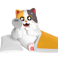 Cat Wakeup Sticker by Liberty Cats Emojis