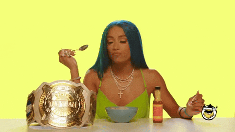 Sasha Banks GIF by First We Feast