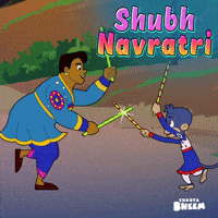 Durga Puja Navratri GIF by Chhota Bheem