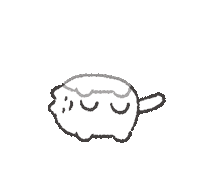 Tired Cat Sticker