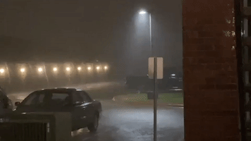 Heavy Rain in Port Arthur as Hurricane Nicholas Downgraded