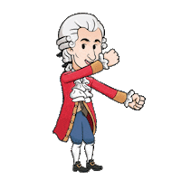 Mozart Dancing Sticker by MegaGeex