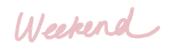 The Weekend Pink Sticker by Catharina Stewart