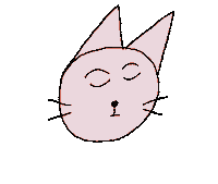 White Cat Sticker by Mekamee