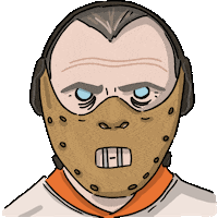 Hannibal Lecter Smile Sticker by Artips