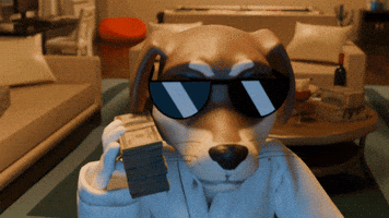 ChesterAbstract dog money abstract bread GIF