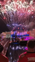 Fireworks Light Up Tampa on Super Bowl Eve