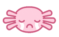 Sad Pink Sticker