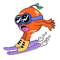 Snow Ski Sticker