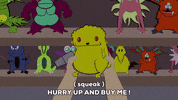 toys on a shelf talking GIF by South Park 