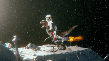 hiatuskaiyote space dinosaur escape exploration GIF